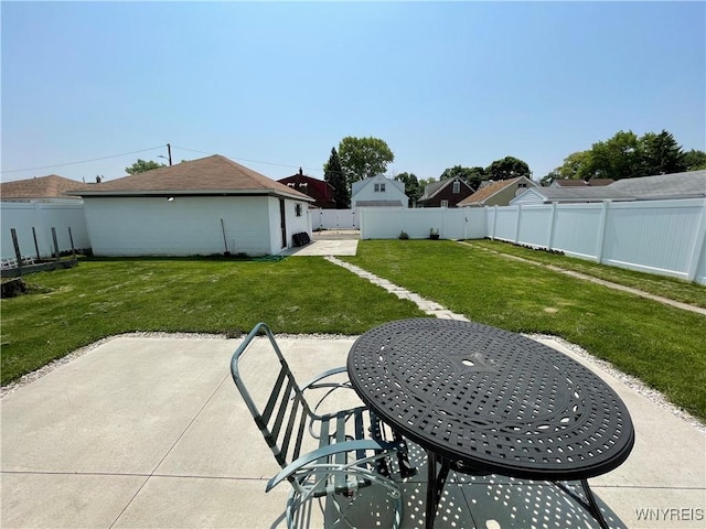 2479 Forest Ave, Niagara Falls, NY 14301 - fenced backyard featuring a patio