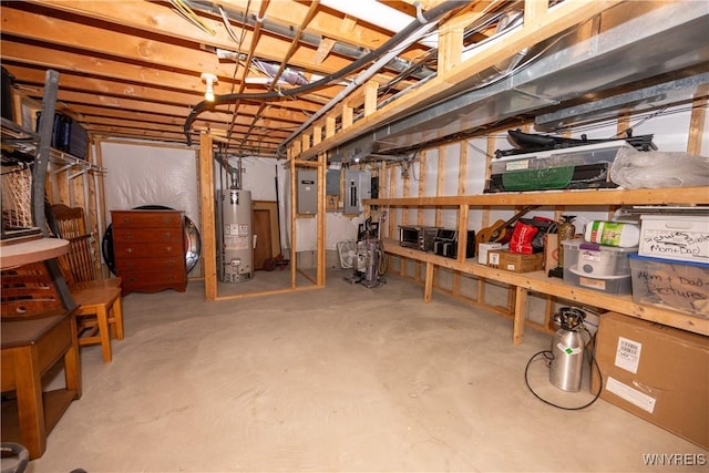 9 Rolling Woods Ln Unit E, West Seneca, NY 14224 - unfinished basement with gas water heater and electric panel