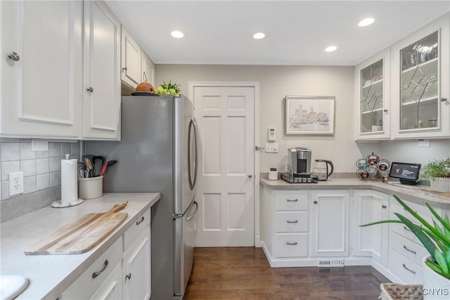 200 Halton Rd, Dewitt, NY 13224 - kitchen with light countertops, white cabinets, and recessed lighting