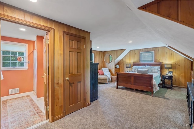 200 Halton Rd, Dewitt, NY 13224 - carpeted bedroom with wooden walls and recessed lighting