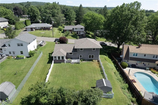 5 Tudor Dr, Owego, NY 13760 - aerial view of a pool area
