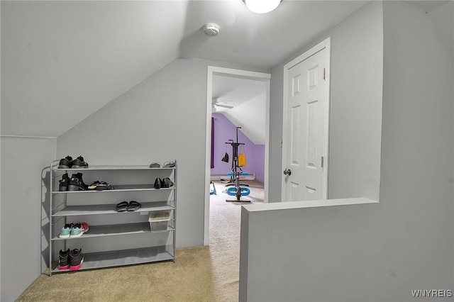 3029 Stieg Rd, Wheatfield, NY 14120 - hallway featuring carpet floors and lofted ceiling