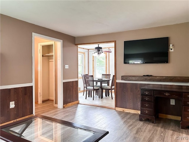 9 Curtis Ave, Lysander, NY 13027 - living room with wood finished floors and a ceiling fan