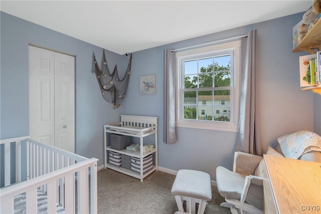 22 Tree Line Dr, Clay, NY 13090 - bedroom with carpet, a closet, and a crib