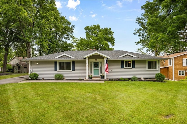 4969 Walnut Cove Dr, Canandaigua Town, NY 14424 - single story home featuring a front yard and a shingled roof