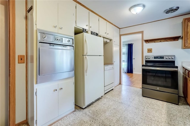 28 Berna Ln, Chili, NY 14624 - kitchen with stainless steel appliances, white cabinets, and light countertops