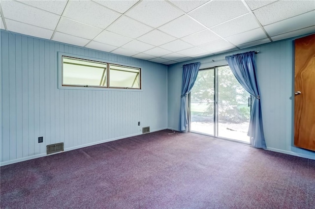 28 Berna Ln, Chili, NY 14624 - empty room featuring carpet floors and a drop ceiling