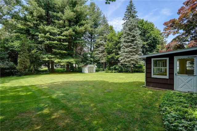28 Berna Ln, Chili, NY 14624 - view of green lawn featuring a storage unit