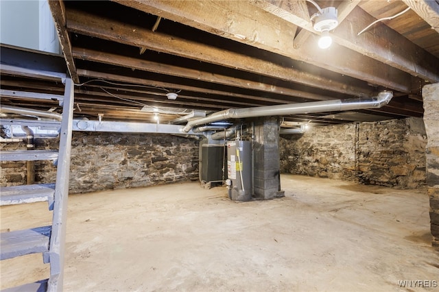 708 Garson Ave, Rochester, NY 14609 - unfinished below grade area featuring gas water heater