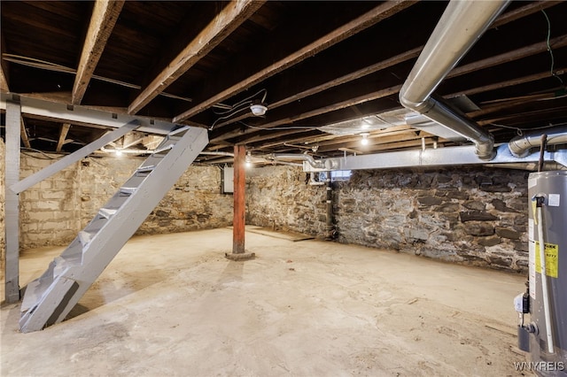 708 Garson Ave, Rochester, NY 14609 - unfinished below grade area with water heater