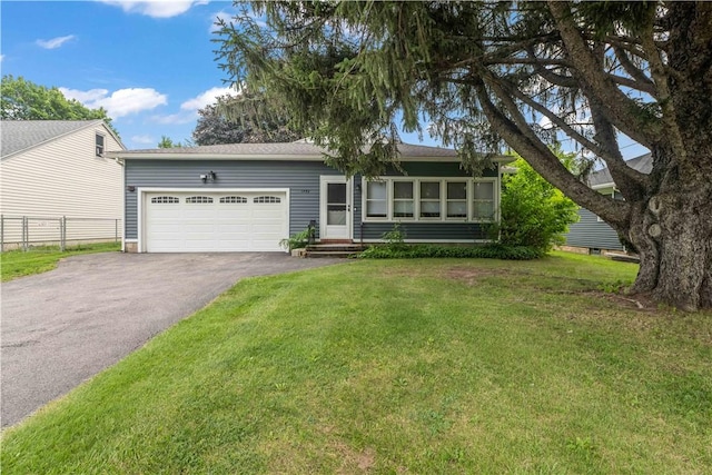 1732 Buffalo Rd, Gates, NY 14624 - ranch-style home with asphalt driveway and an attached garage