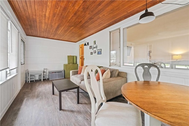 1732 Buffalo Rd, Gates, NY 14624 - living room featuring wood ceiling and wood finished floors