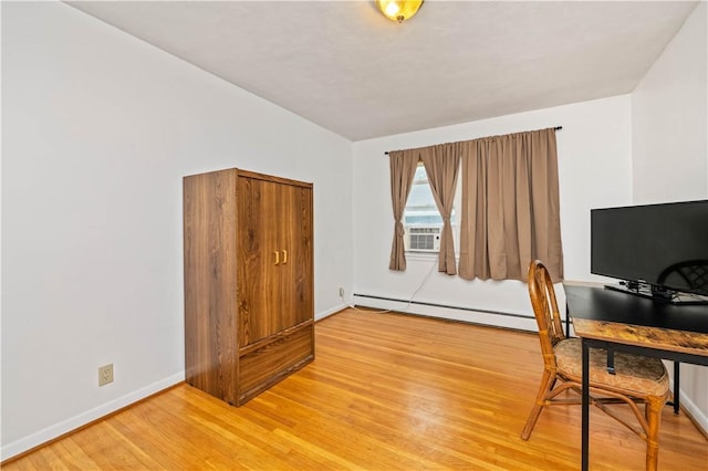 1732 Buffalo Rd, Gates, NY 14624 - office space featuring light wood finished floors, a baseboard heating unit, and cooling unit