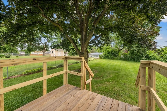 1732 Buffalo Rd, Gates, NY 14624 - wooden deck featuring a lawn