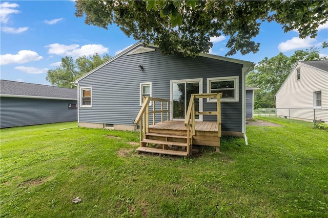 1732 Buffalo Rd, Gates, NY 14624 - back of house with a wooden deck