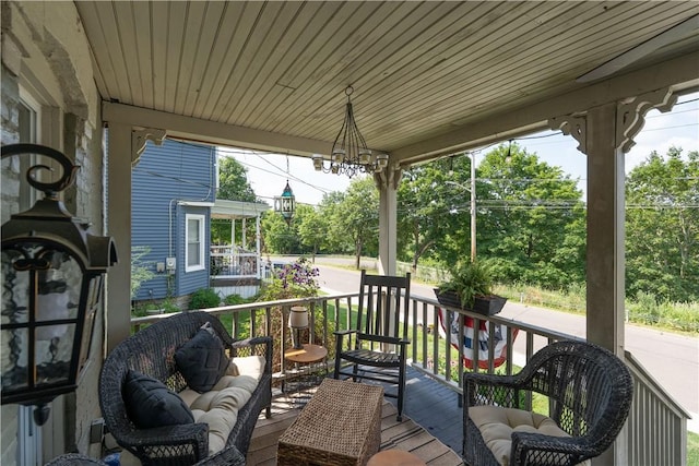 157 Dennis Ave, Hornell, NY 14843 - porch featuring an outdoor hangout area
