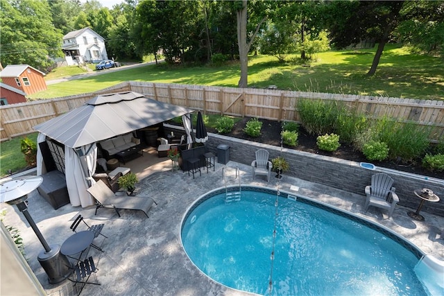 157 Dennis Ave, Hornell, NY 14843 - view of pool with a gazebo, a fenced backyard, and a patio area