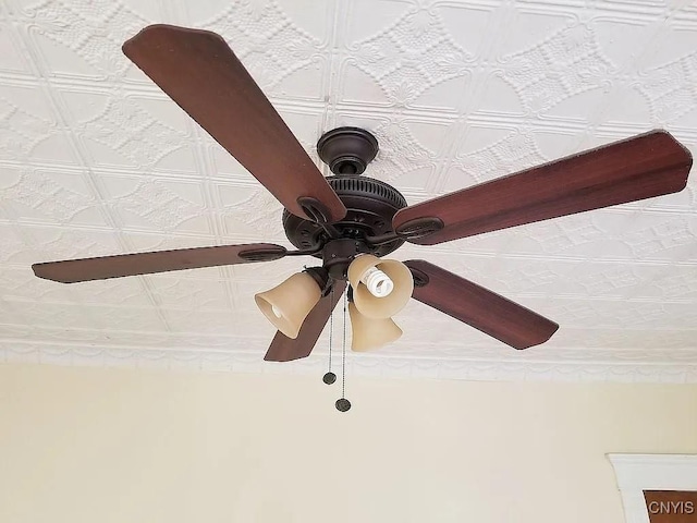 116 E Heman St, Dewitt, NY 13057 - detailed view of an ornate ceiling and a ceiling fan