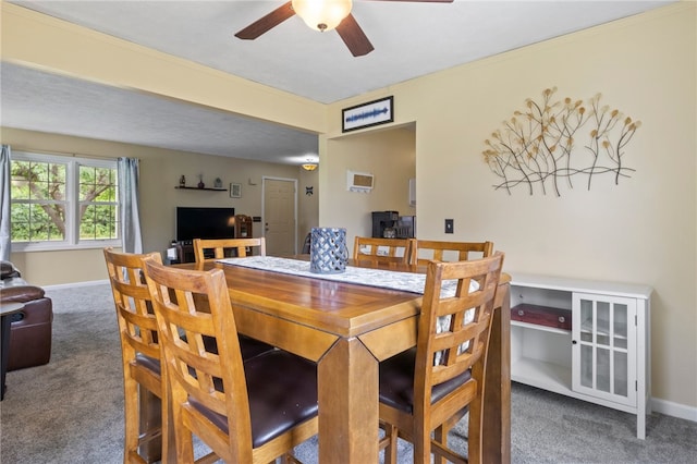 111 Farrell Road Ext, Henrietta, NY 14586 - dining area with carpet flooring and a ceiling fan