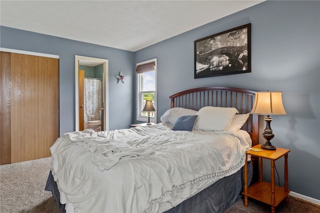 111 Farrell Road Ext, Henrietta, NY 14586 - carpeted bedroom with baseboards and ensuite bath