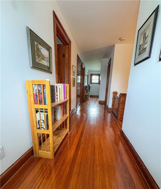 80 E Main St, Leroy, NY 14482 - hallway featuring wood finished floors and baseboards
