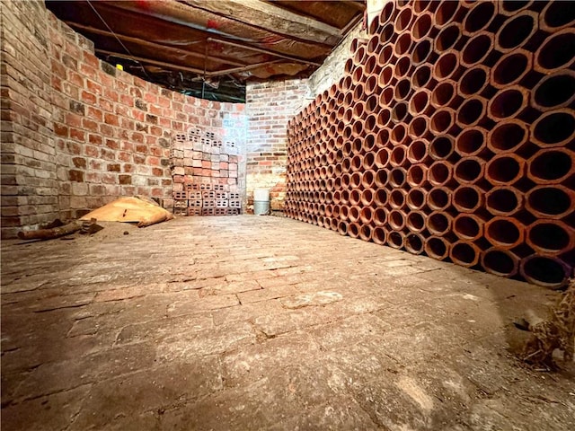 80 E Main St, Leroy, NY 14482 - wine room featuring brick wall
