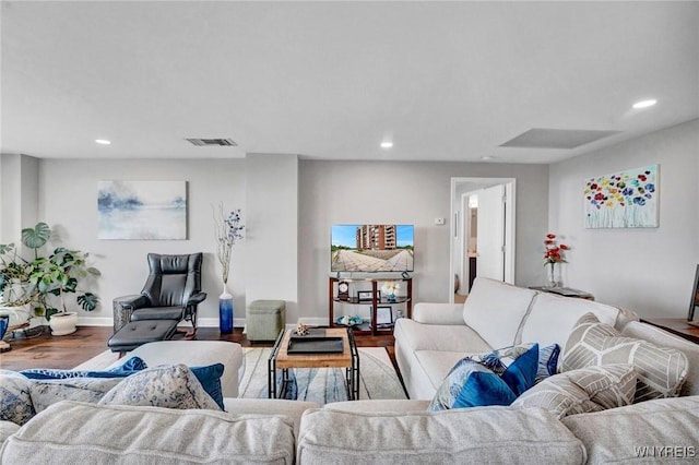 803 Admirals Walk Unit 803, Buffalo, NY 14202 - living area featuring recessed lighting and wood finished floors
