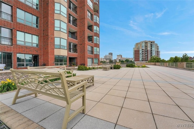 803 Admirals Walk Unit 803, Buffalo, NY 14202 - view of patio / terrace featuring a view of city