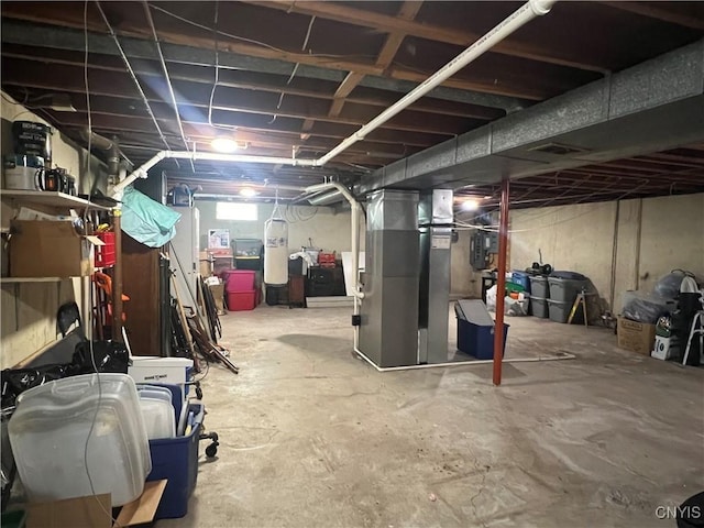 206 Wembridge Dr, Dewitt, NY 13057 - unfinished basement with heating unit