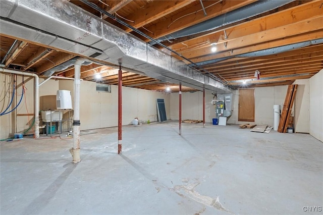 124 Morgan Ln, Oneida, NY 13421 - unfinished below grade area with a sink