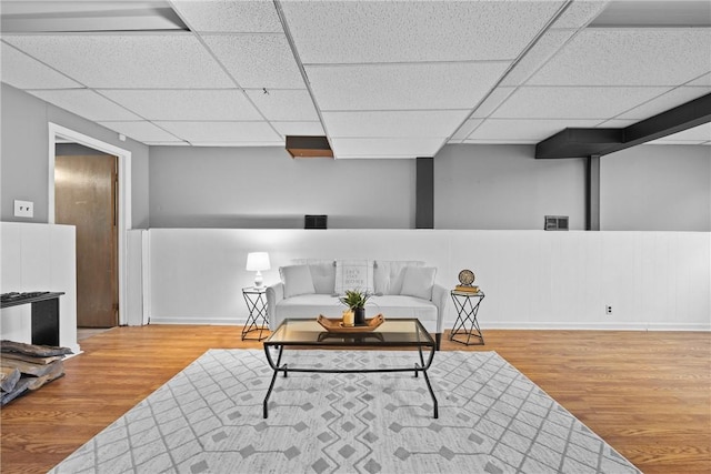 911 Copperkettle Rd, Webster, NY 14580 - living room with a drop ceiling and wood finished floors