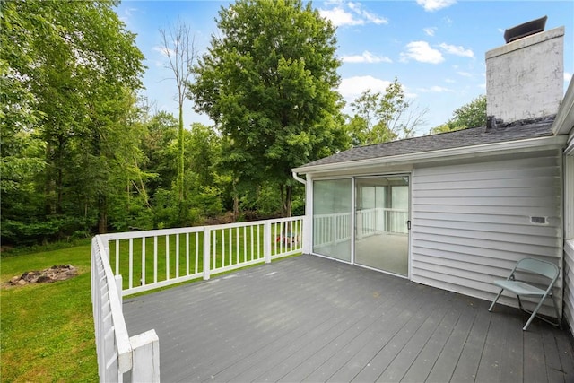 911 Copperkettle Rd, Webster, NY 14580 - wooden deck featuring a lawn