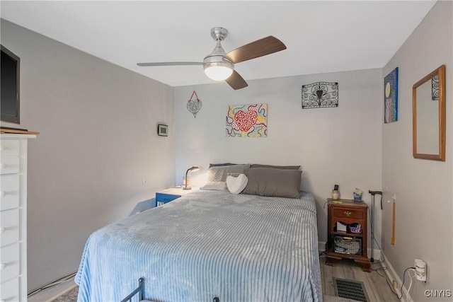 217 Melrose Ave, Camillus, NY 13219 - bedroom featuring light wood-style flooring and ceiling fan
