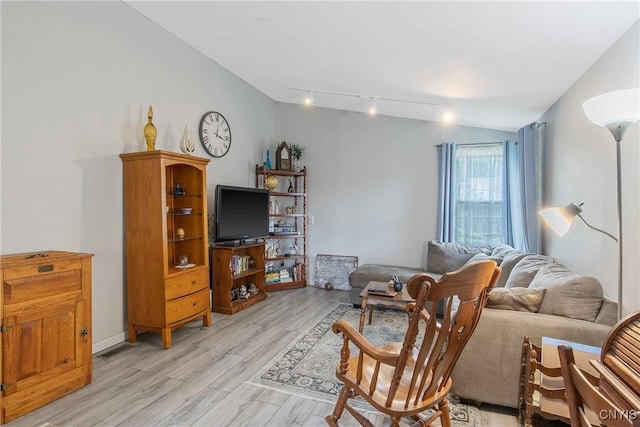 217 Melrose Ave, Camillus, NY 13219 - living room featuring rail lighting and light wood-style flooring