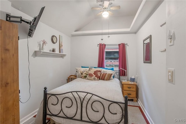 217 Melrose Ave, Camillus, NY 13219 - bedroom featuring a ceiling fan and lofted ceiling