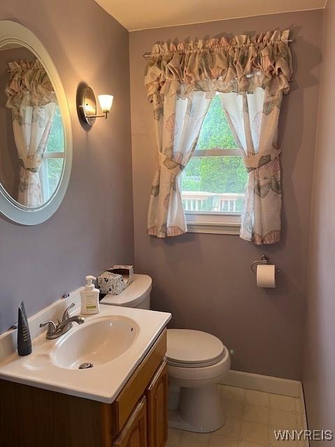 208 Angle Rd, West Seneca, NY 14224 - half bath with vanity and tile patterned floors