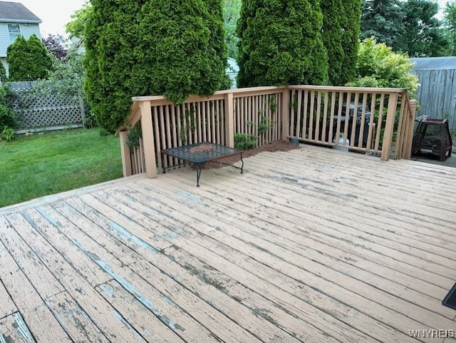 208 Angle Rd, West Seneca, NY 14224 - wooden terrace with a lawn
