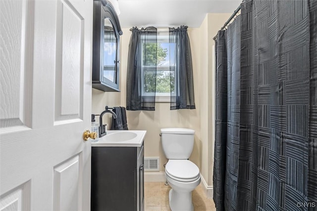 37 Augustus St, Auburn, NY 13021 - bathroom featuring vanity, tile patterned flooring, and a shower with shower curtain