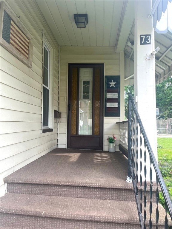 73 Platt St, Hornell, NY 14843 - entrance to property featuring a porch