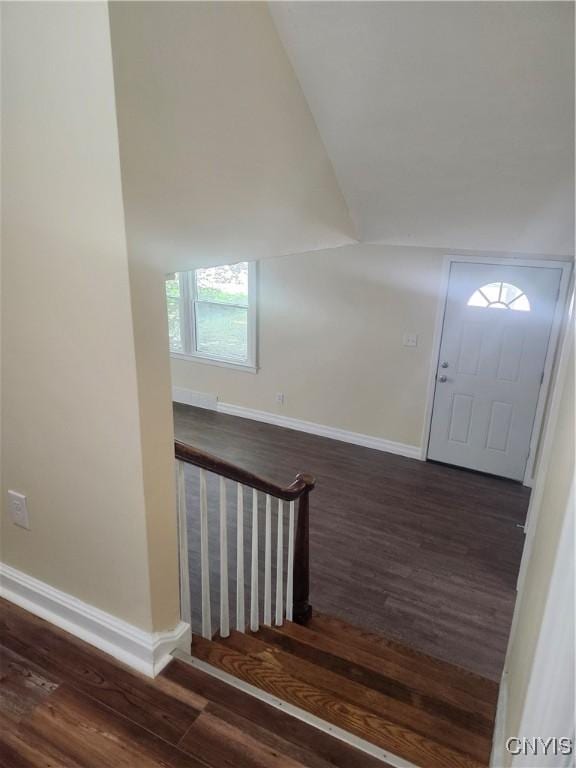 127 Austin Ave, Syracuse, NY 13207 - stairs featuring wood finished floors and lofted ceiling