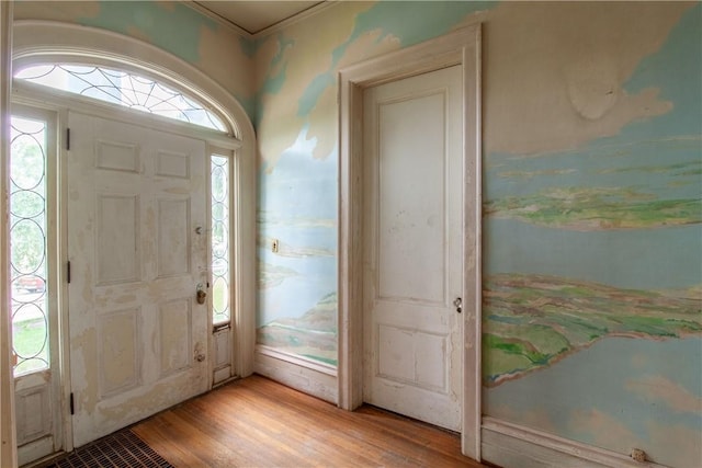 27 E Main St, Sodus, NY 14551 - foyer entrance featuring light wood-style flooring