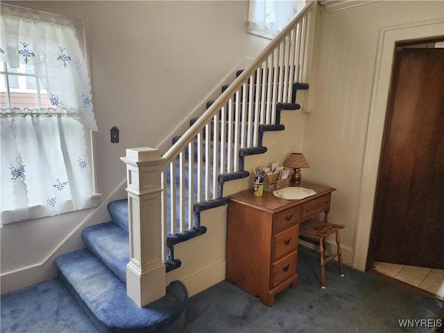 123 Roseland Ave, Ridgeway, NY 14103 - staircase with carpet