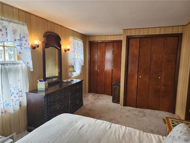 123 Roseland Ave, Ridgeway, NY 14103 - carpeted bedroom with wooden walls and multiple closets