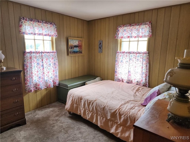 123 Roseland Ave, Ridgeway, NY 14103 - bedroom with carpet and wood walls