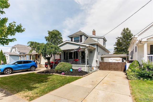 101 Barnsdale Ave, West Seneca, NY 14224 - view of front facade with covered porch and concrete driveway