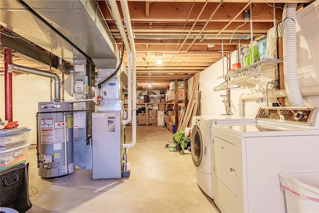 15 Chesapeake Lndg, Henrietta, NY 14586 - unfinished below grade area with gas water heater and independent washer and dryer