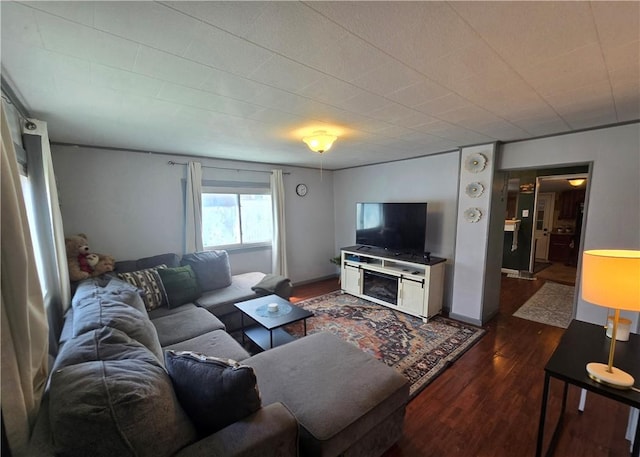 37 Pulaski St, Auburn, NY 13021 - living area featuring dark wood-type flooring