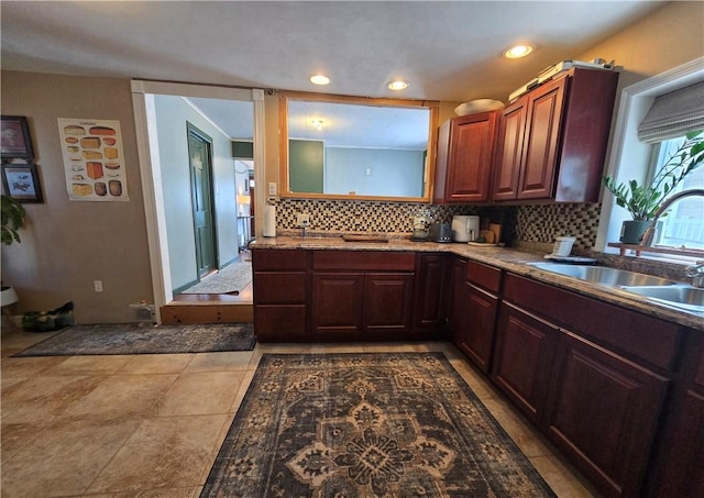 37 Pulaski St, Auburn, NY 13021 - kitchen with decorative backsplash and recessed lighting