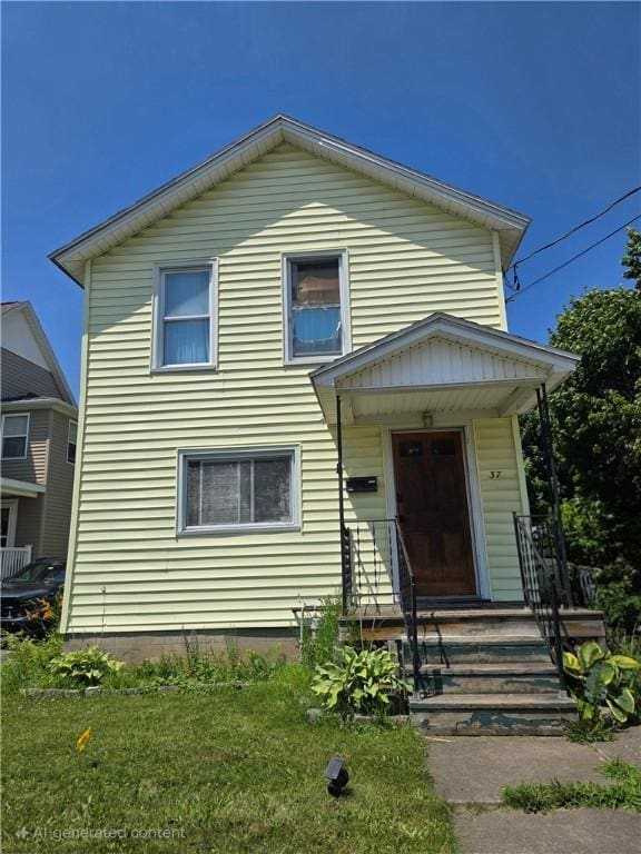 37 Pulaski St, Auburn, NY 13021 - traditional home featuring a porch