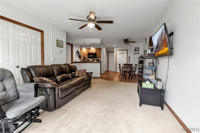 3 Keph Dr Unit 3, Amherst, NY 14228 - living room featuring ceiling fan and light carpet